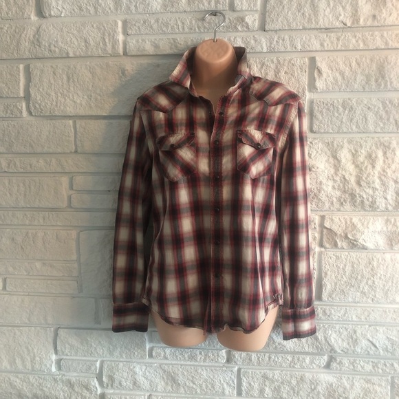 American Eagle Outfitters Tops - American Eagle Outfitters Plaid Shirt